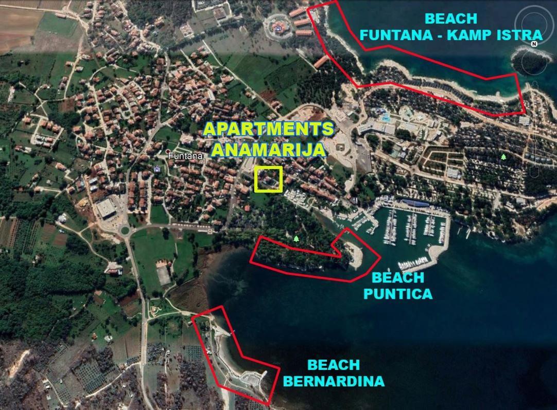 Anamarija Apartments Near The Beach And The Fantastic Adria Sea With Over 10 Small Islands Close By Фунтана Екстер'єр фото